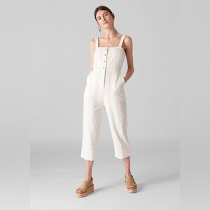 Whistles Valerie Broderie White Jumpsuit Sz 4